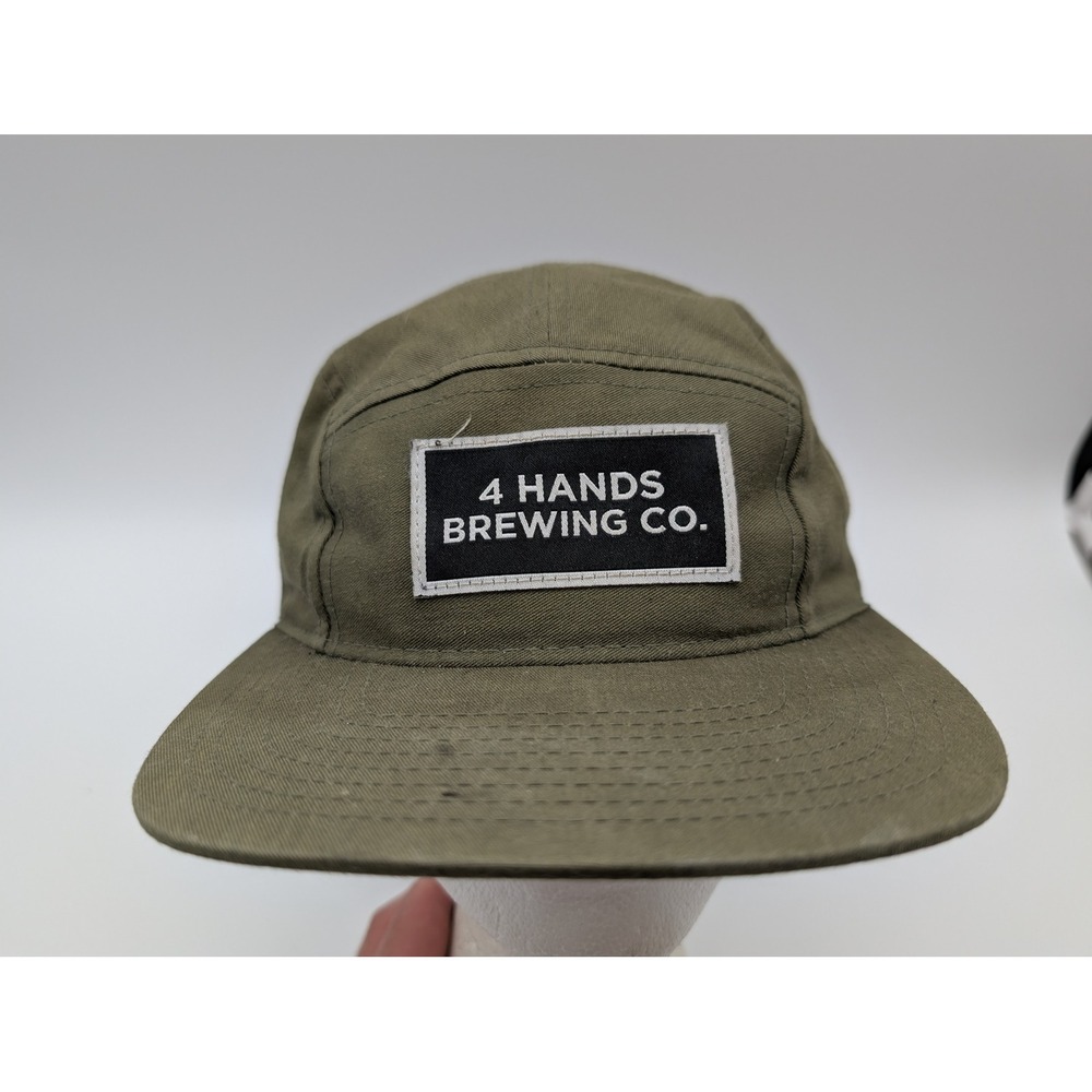 Richardson Outdoor 4 Hands Brewing Co 5 Panel Camper Hat Olive Green Adjustable
